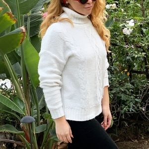 BP White Cozy Turtleneck Sweater